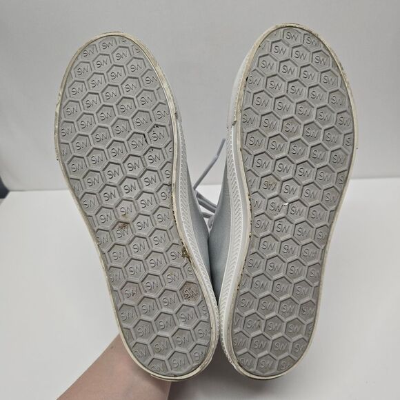 Stuart Weitzman Ollie High-top Silver sneaker boots Women's 8 - Picture 8 of 8